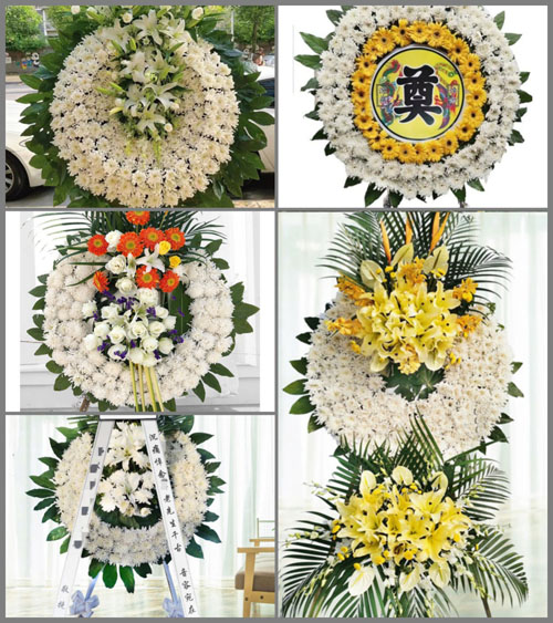 湖北孝感市大悟县大新镇粟谷村花圈速递